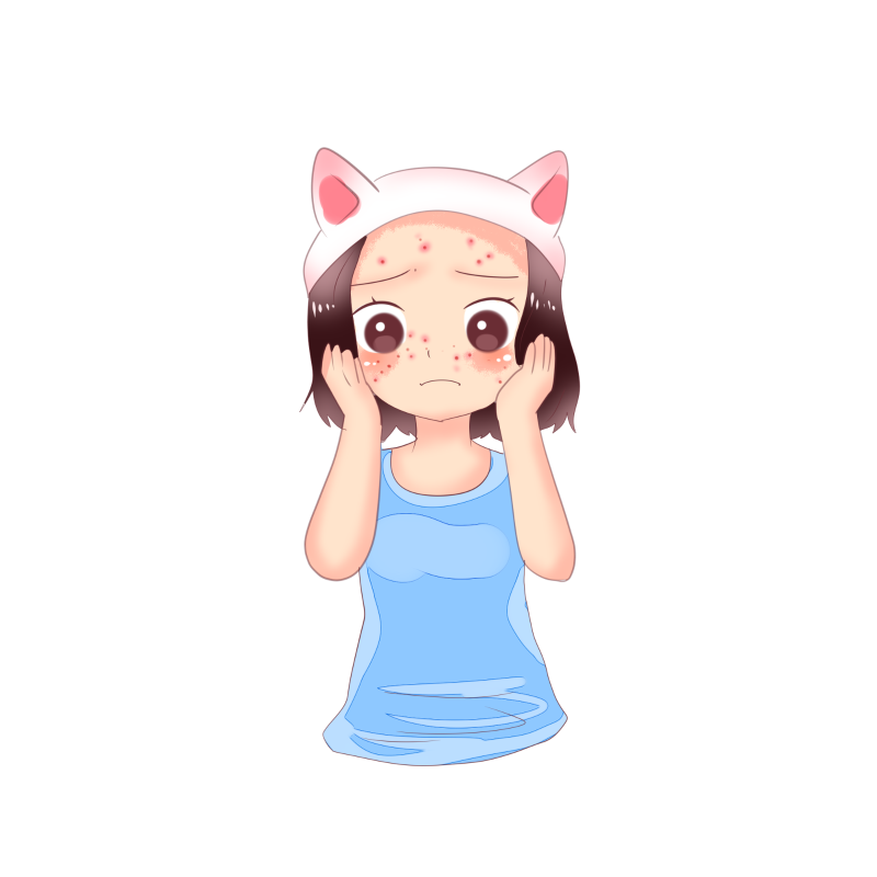 千庫網(wǎng)_青春痘女孩_元素編號12605927